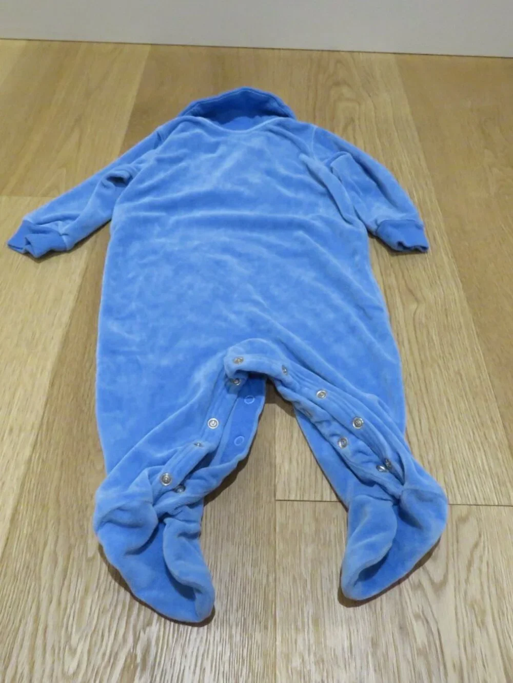 RALPH LAUREN Shawl Collar Baby Velour Footed Coverall Blue 6 Months Warm Winter